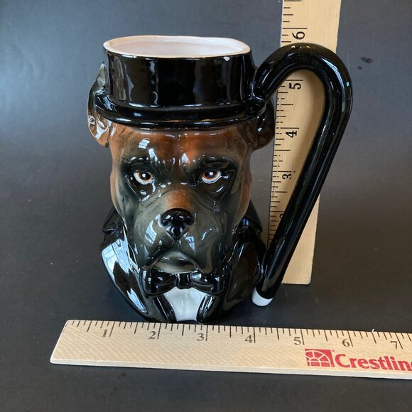 VTG Quon Quon Figural Animal 16oz Mug Boxer Dog Novelty Barware 80s Collectible - Picture 17 of 17